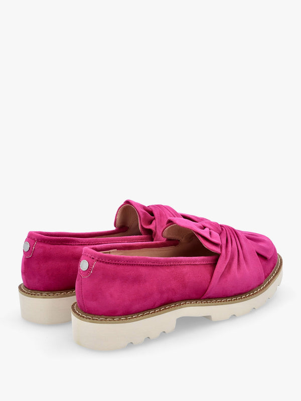 Eves Pink Textile Loafers