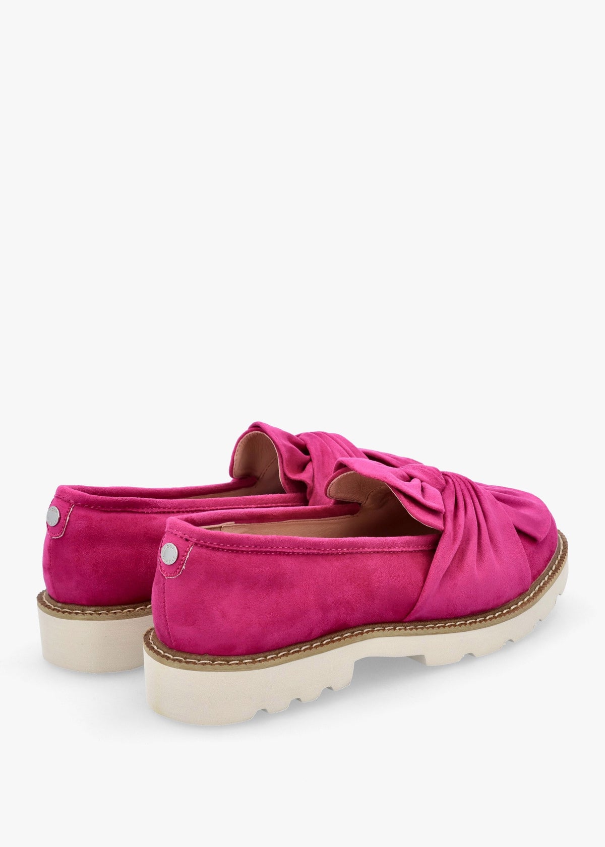 Eves Pink Textile Loafers