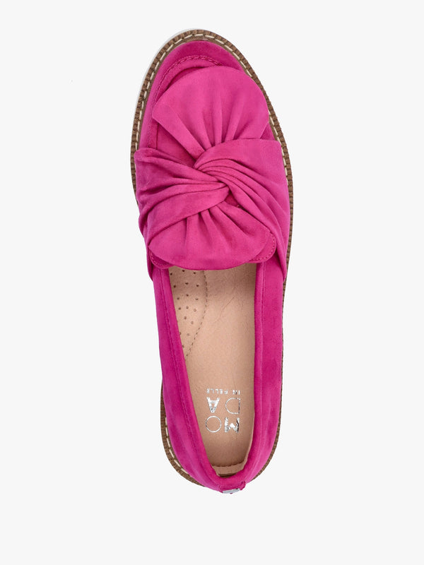 Eves Pink Textile Loafers