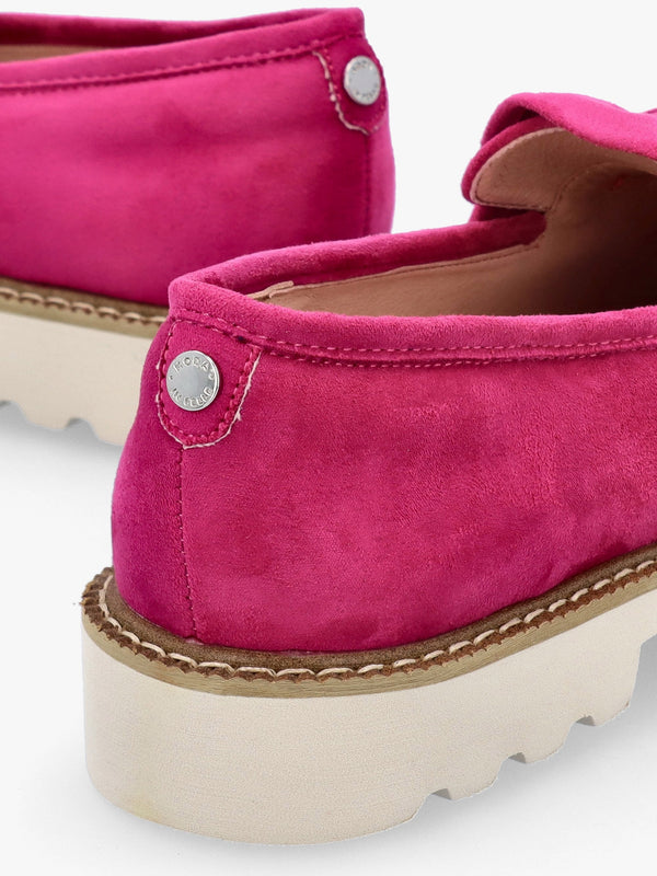 Eves Pink Textile Loafers