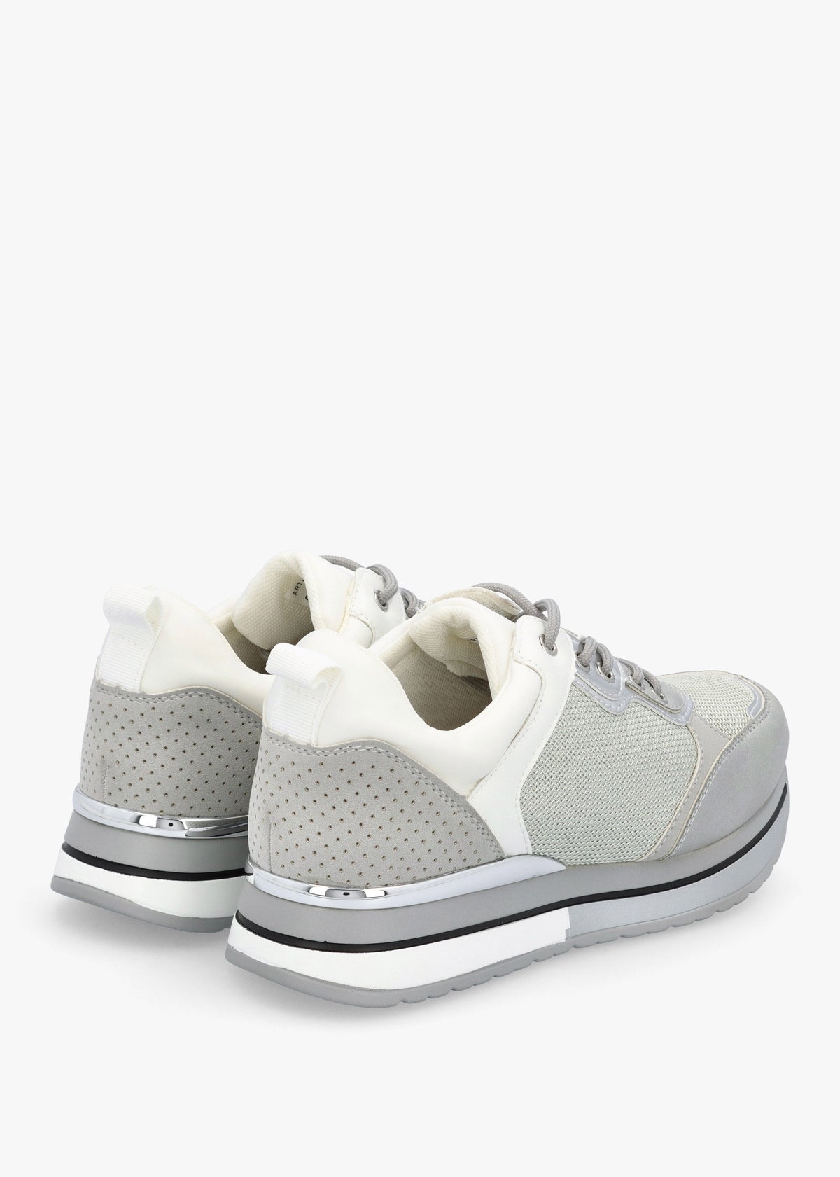 Whisp Grey Metallic Trainers