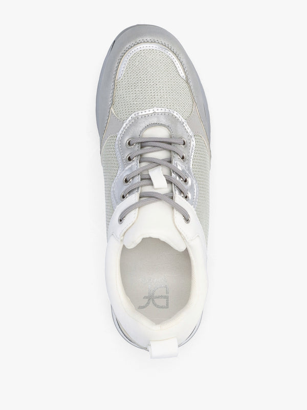 Whisp Grey Metallic Trainers