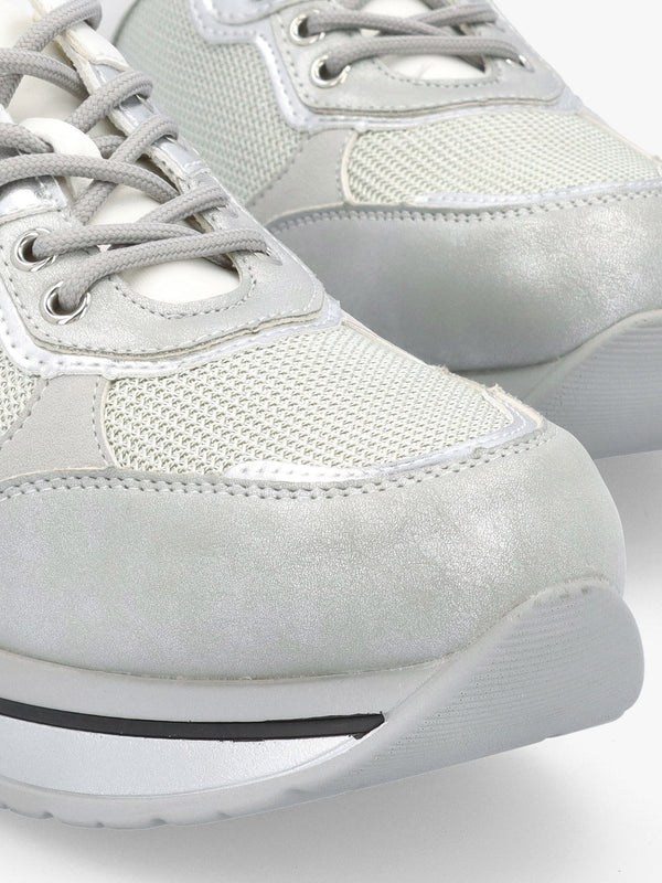 Whisp Grey Metallic Trainers