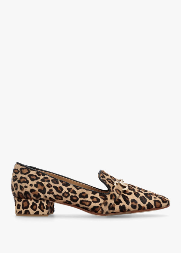 Pasco Leopard Pony Hair Snaffle Loafers