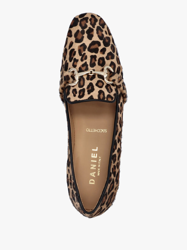 Pasco Leopard Pony Hair Snaffle Loafers