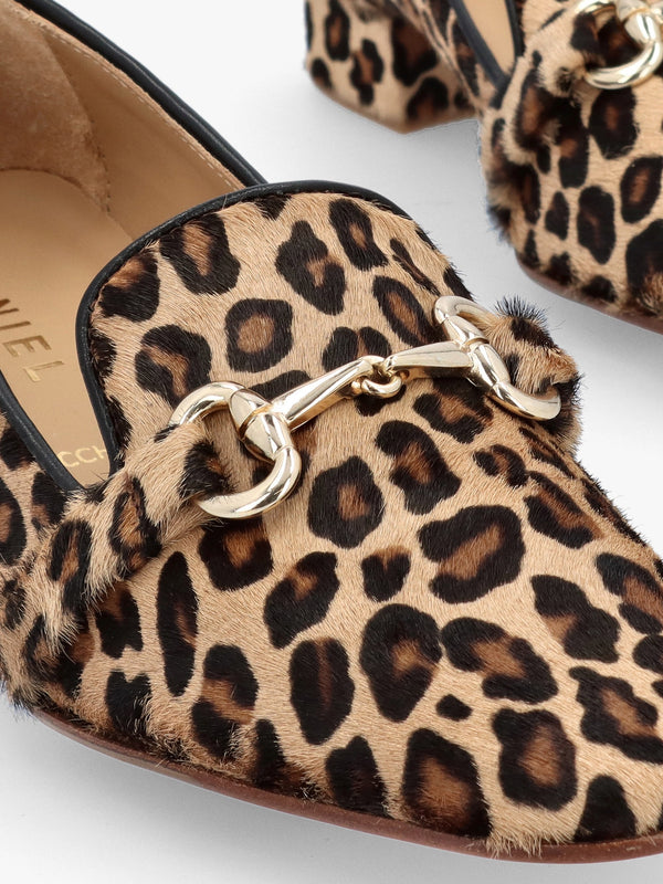 Pasco Leopard Pony Hair Snaffle Loafers