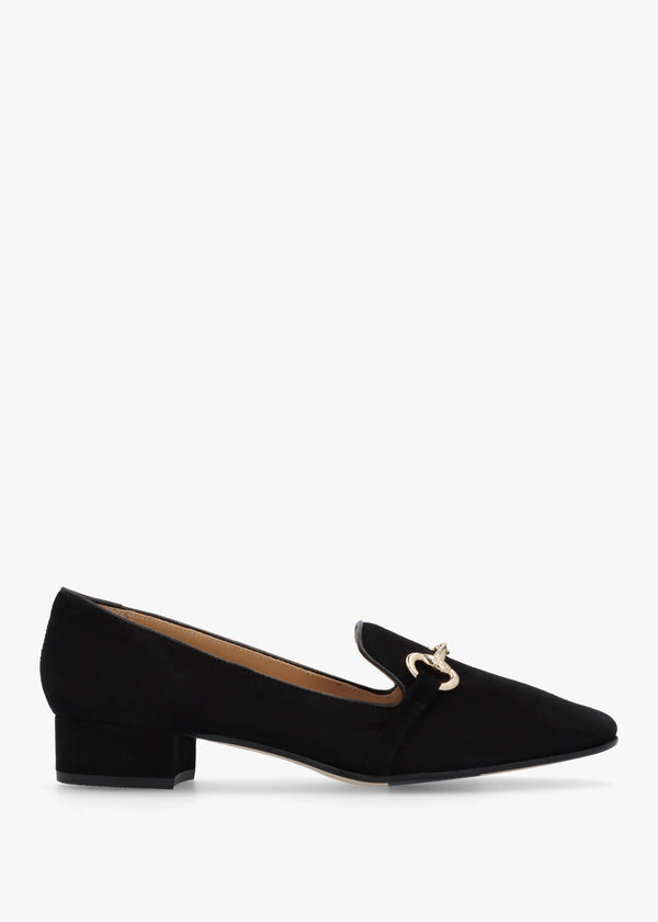 Pasco Black Suede Snaffle Loafers