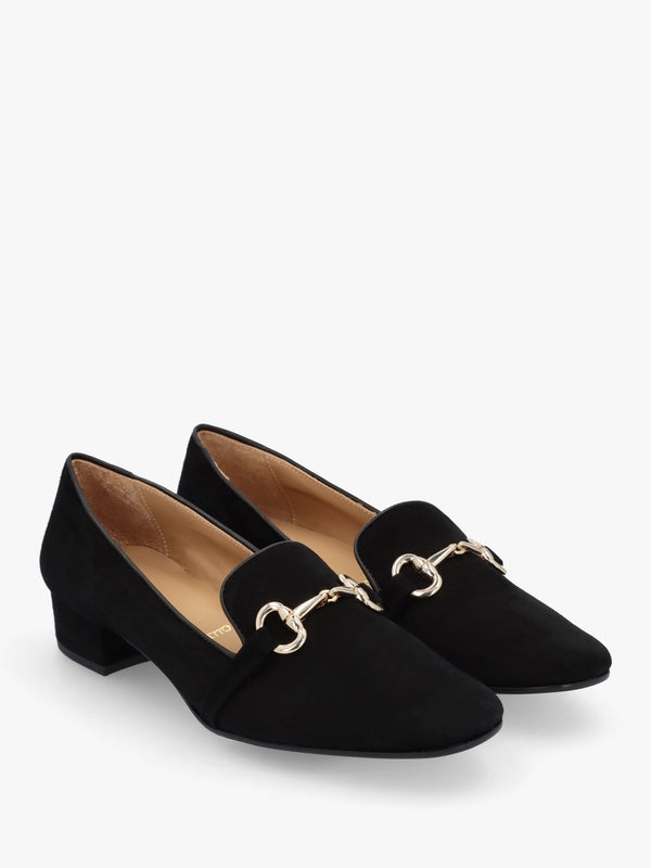 Pasco Black Suede Snaffle Loafers