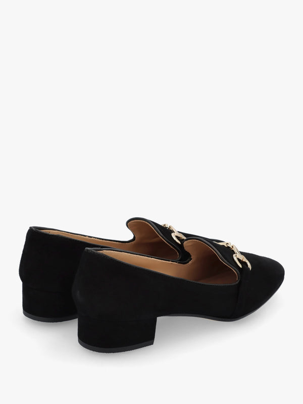 Pasco Black Suede Snaffle Loafers