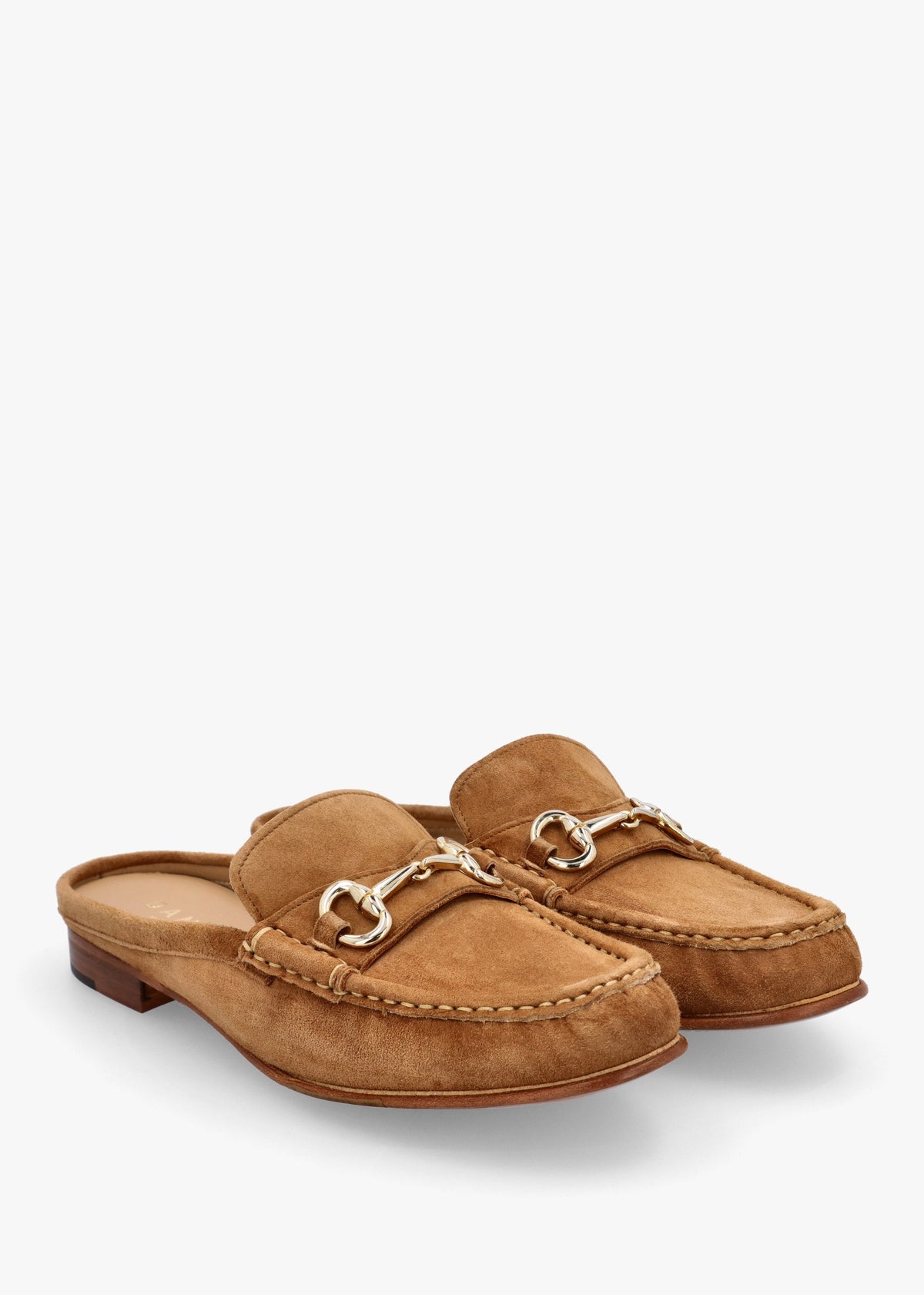 Pule Tan Suede Backless Mule Loafers