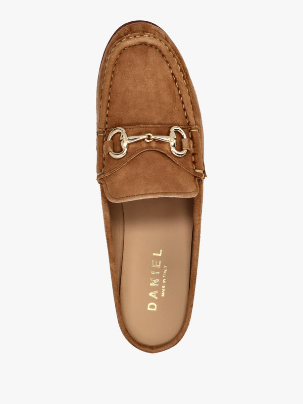 Pule Tan Suede Backless Mule Loafers