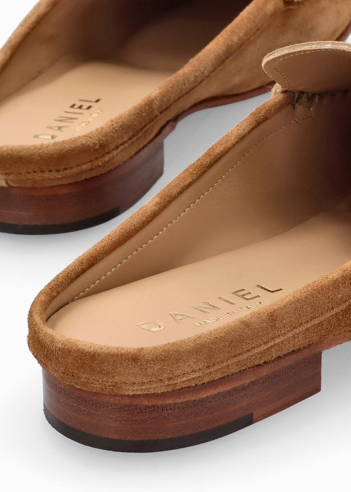 Pule Tan Suede Backless Mule Loafers