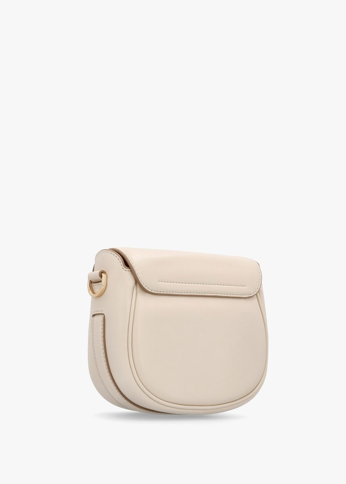 The J Marc Small Cloud White Leather Saddle Bag