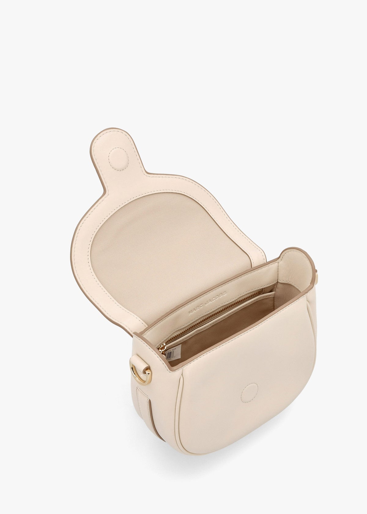 The J Marc Small Cloud White Leather Saddle Bag