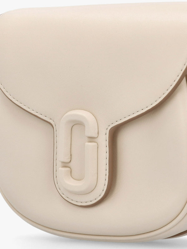 The J Marc Small Cloud White Leather Saddle Bag