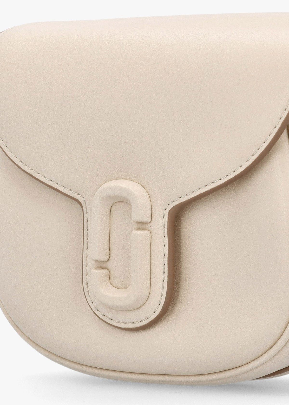 The J Marc Small Cloud White Leather Saddle Bag