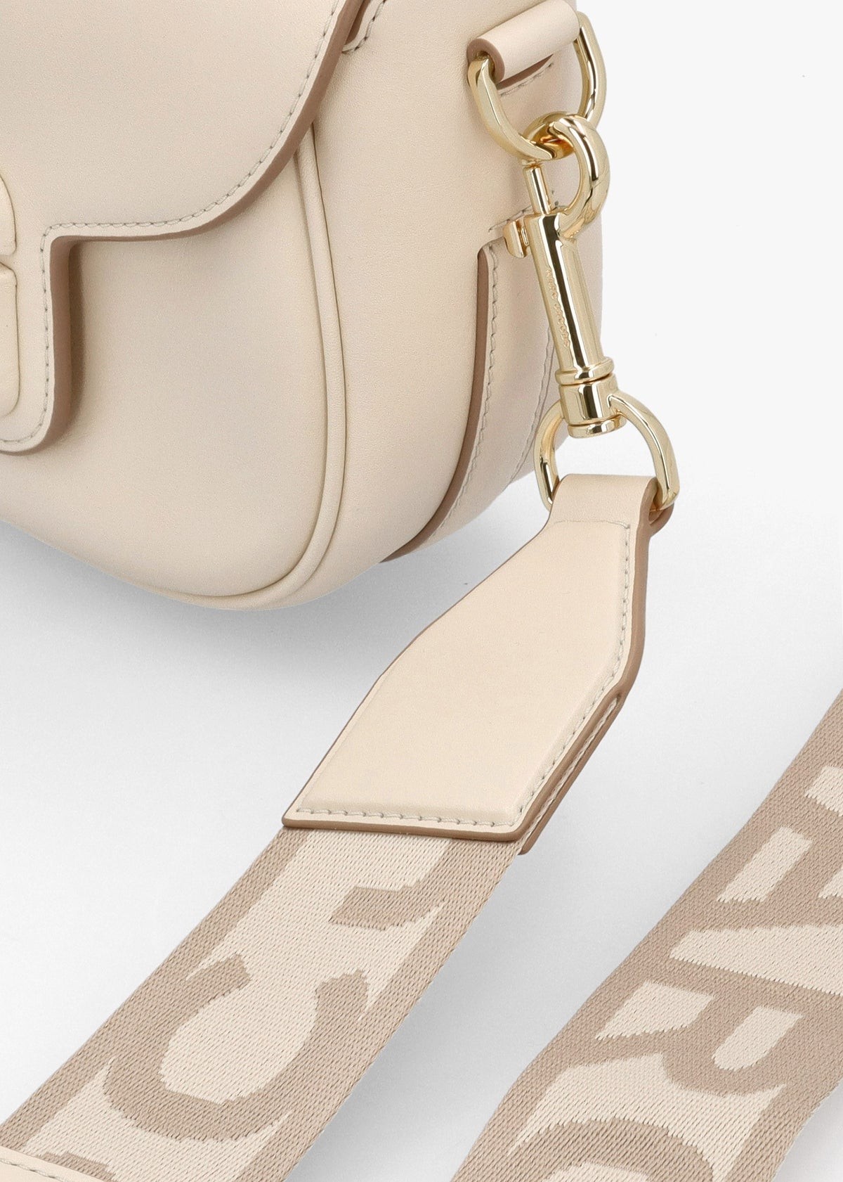 The J Marc Small Cloud White Leather Saddle Bag