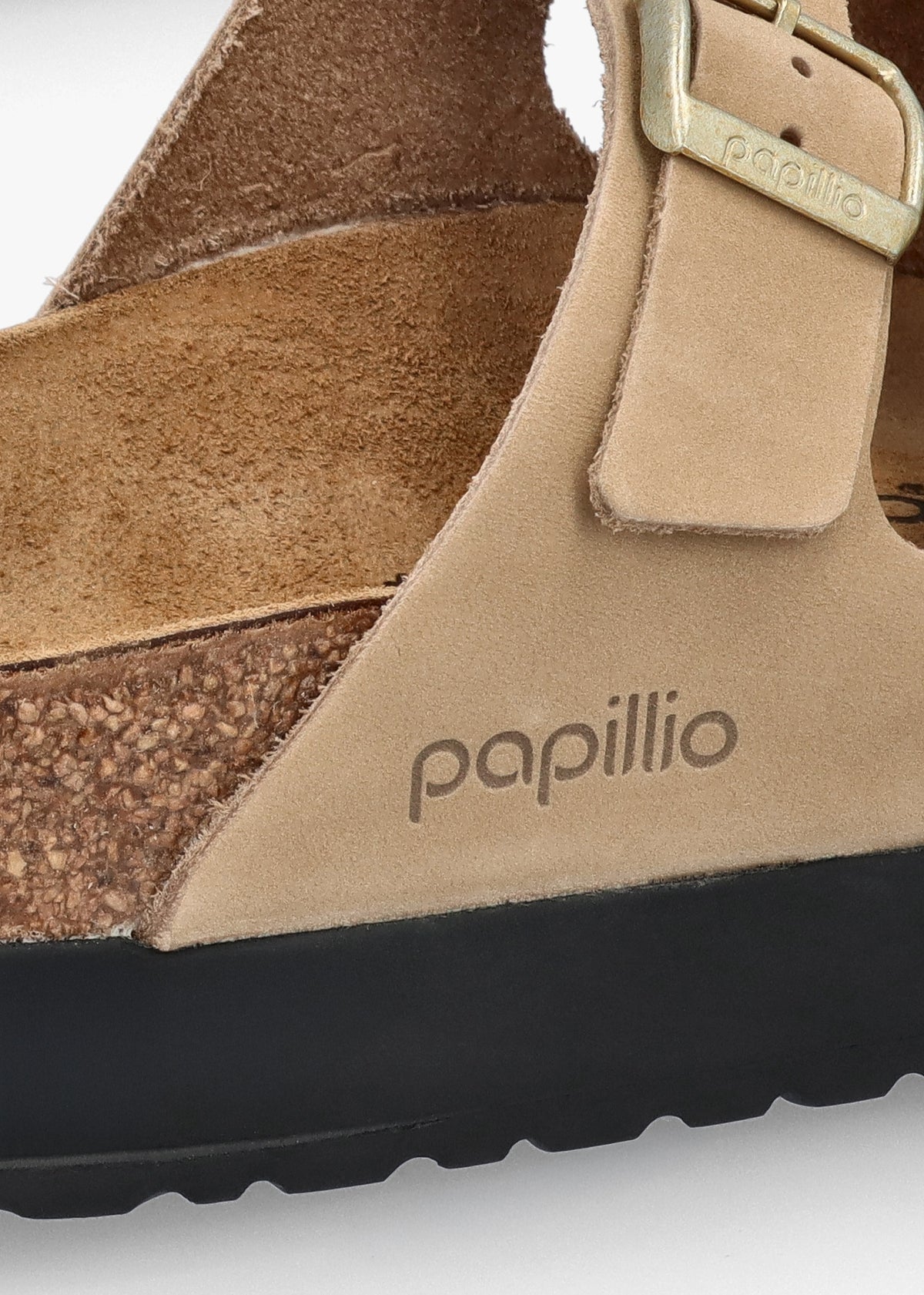 Florida III Pap Flex Platform Sandcastle Nubuck Leather Mules