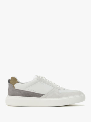 Men’s U Deiven Off White Anthracite Leather Trainers