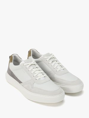 Men’s U Deiven Off White Anthracite Leather Trainers