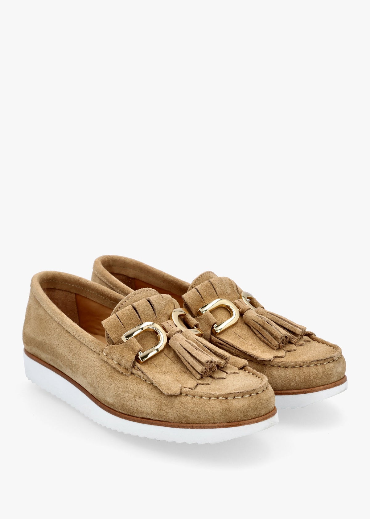 Passy Beige Suede Tassel Loafers