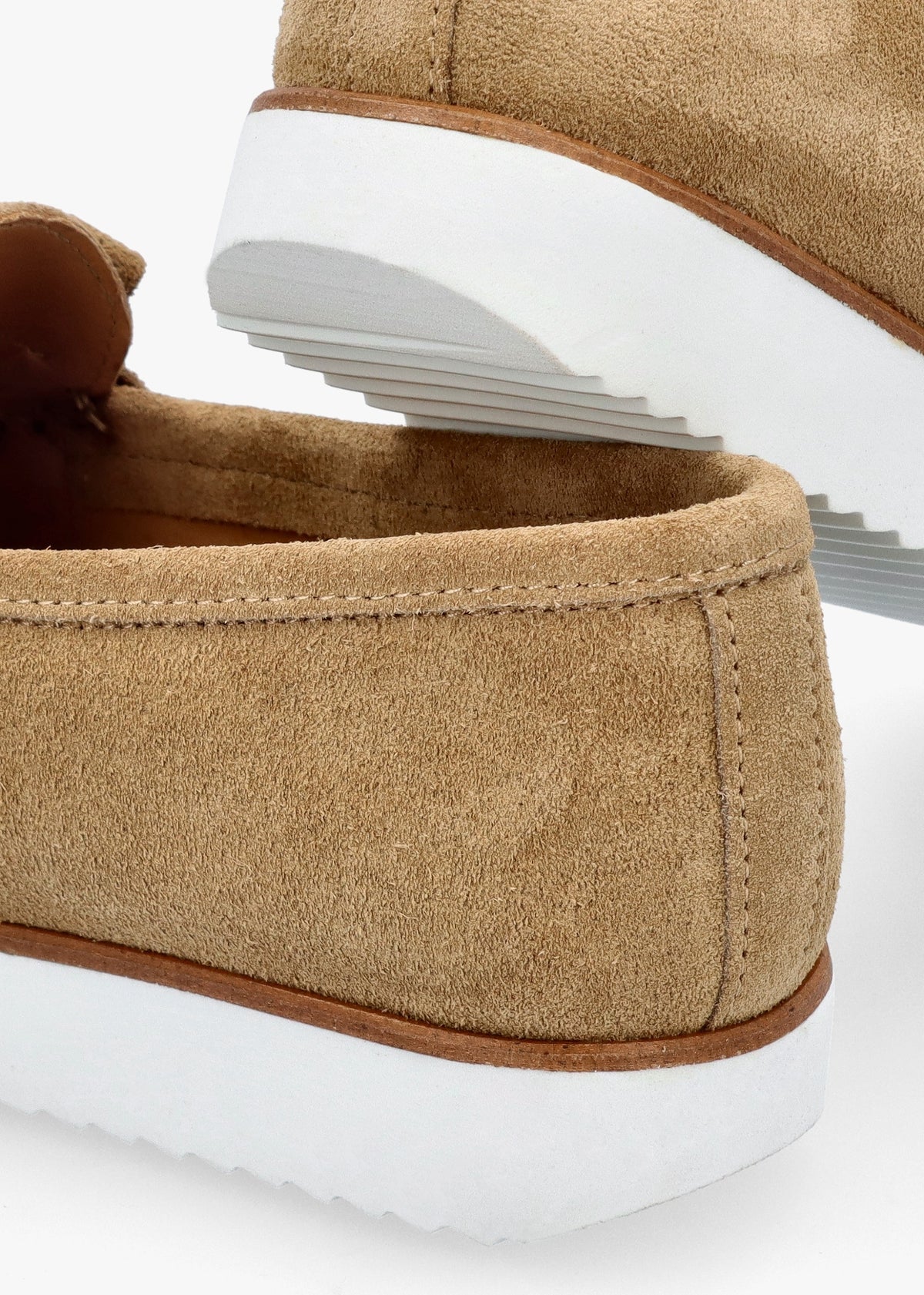 Passy Beige Suede Tassel Loafers