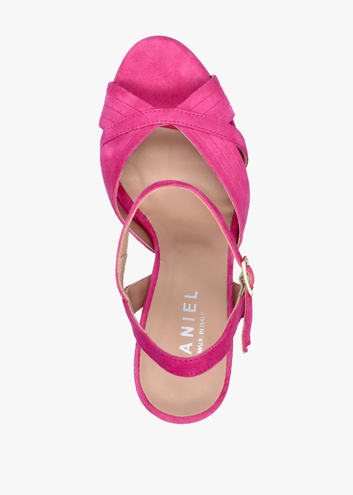 Avery Pink Suede Platform Heeled Sandals