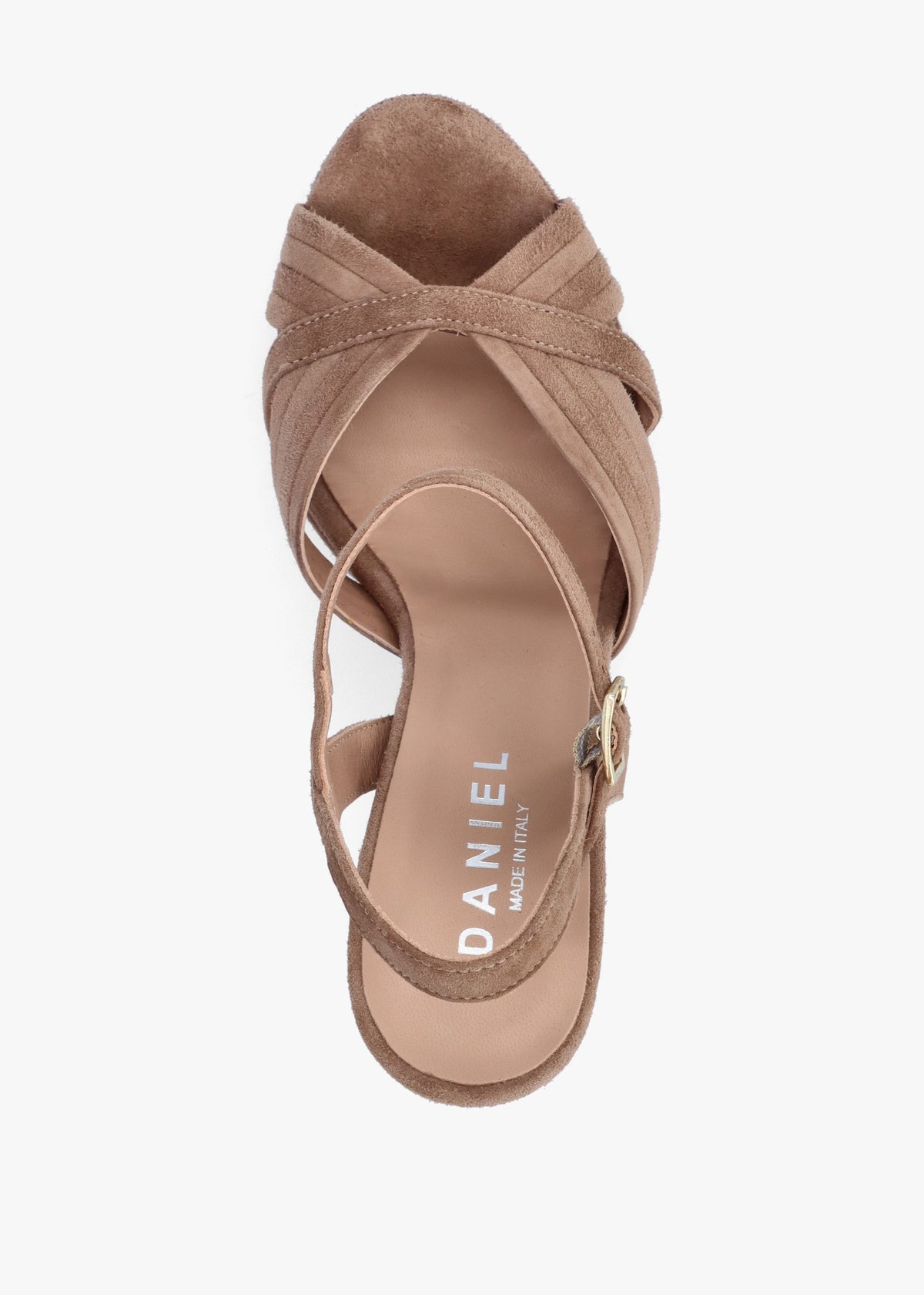 Avery Taupe Suede Platform Heeled Sandals
