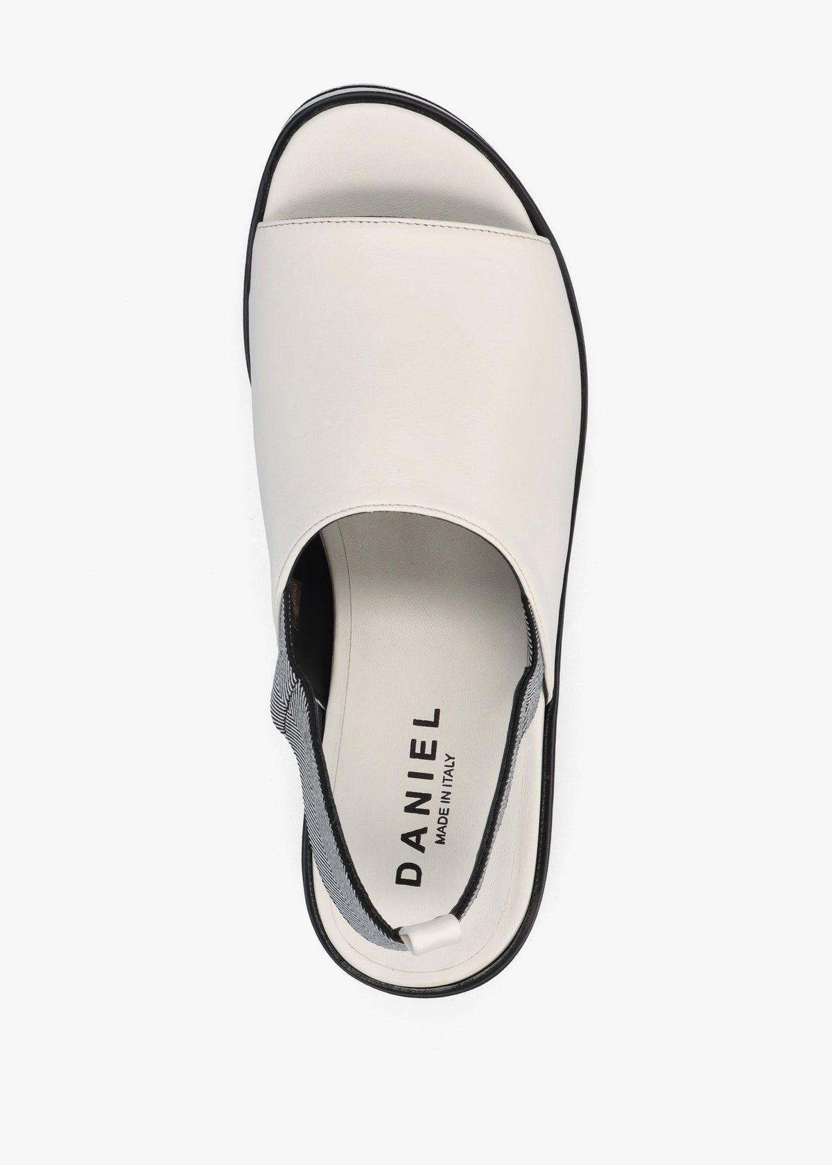 Sasly White Leather Flatform Sandals