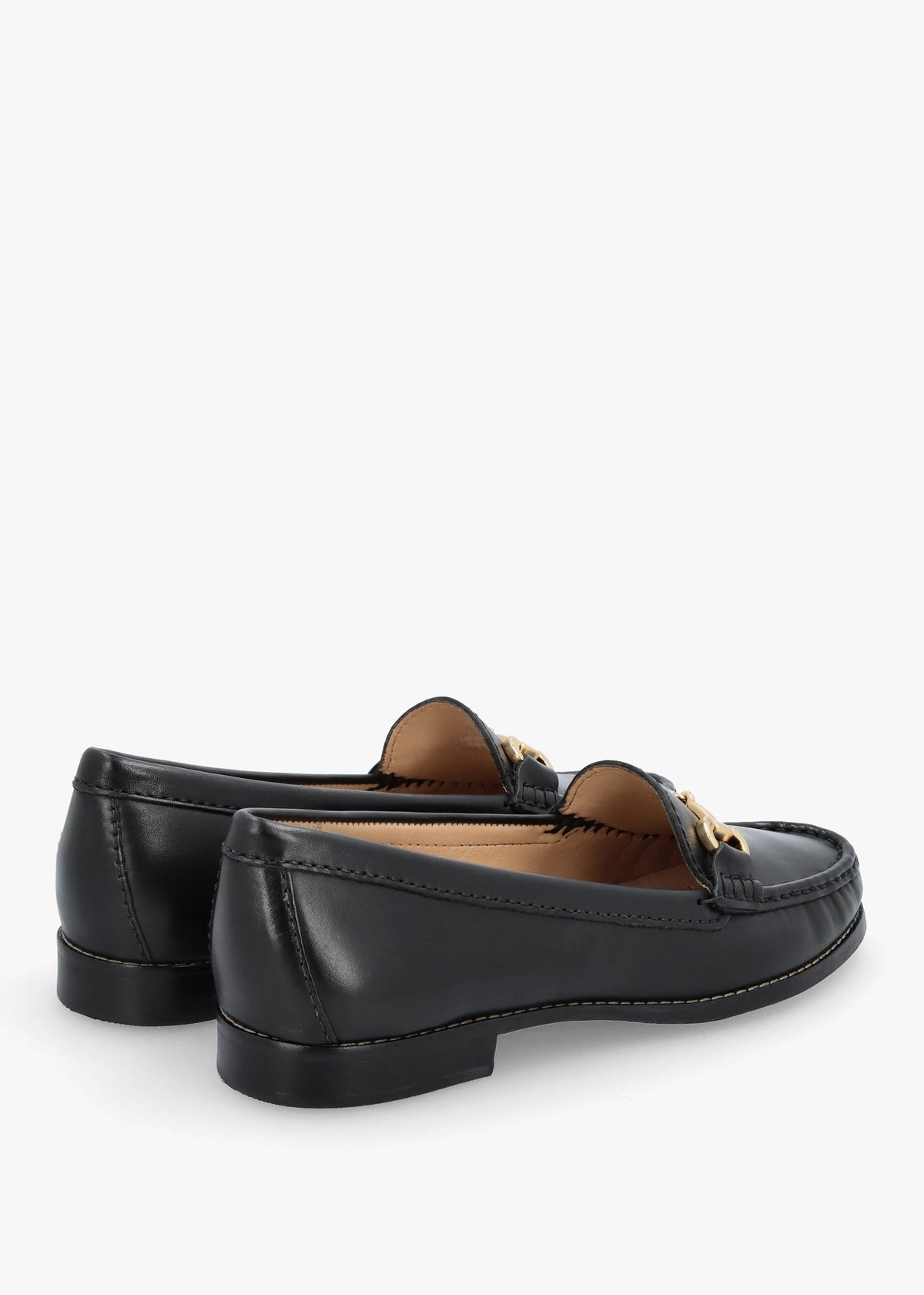Galtro Black Smooth Leather Snaffle Loafers