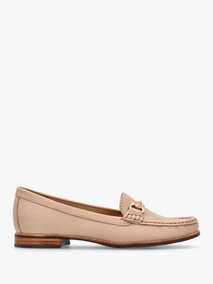 Galtro Nude Tumbled Leather Snaffle Loafers