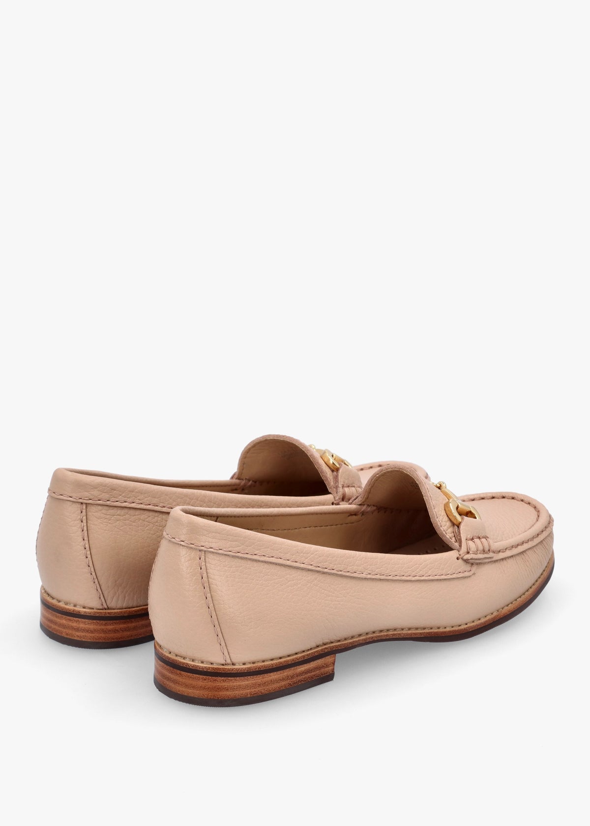 Galtro Nude Tumbled Leather Snaffle Loafers