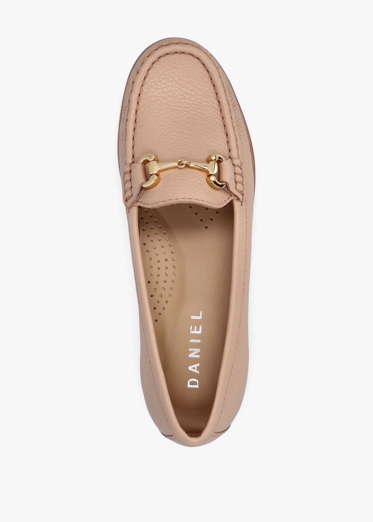 Galtro Nude Tumbled Leather Snaffle Loafers