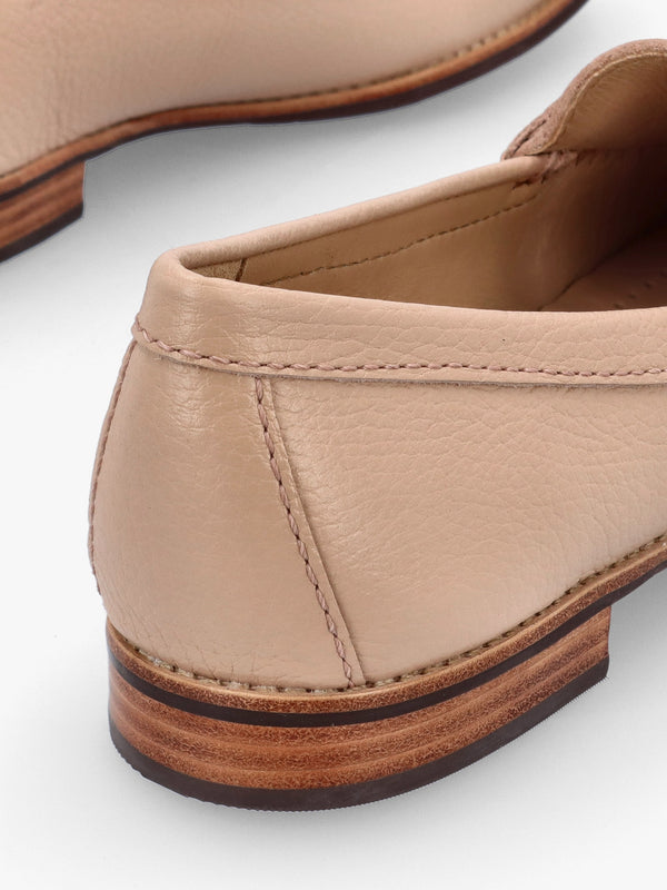 Galtro Nude Tumbled Leather Snaffle Loafers