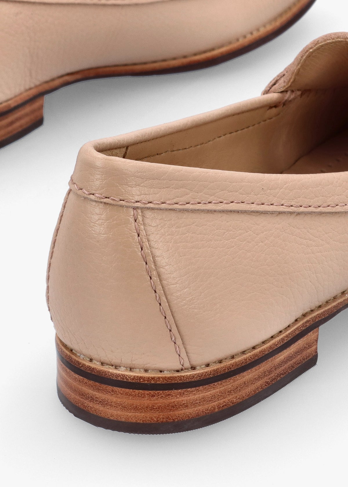 Galtro Nude Tumbled Leather Snaffle Loafers