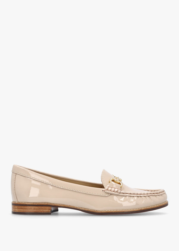 Galtro Nude Patent Leather Snaffle Loafers