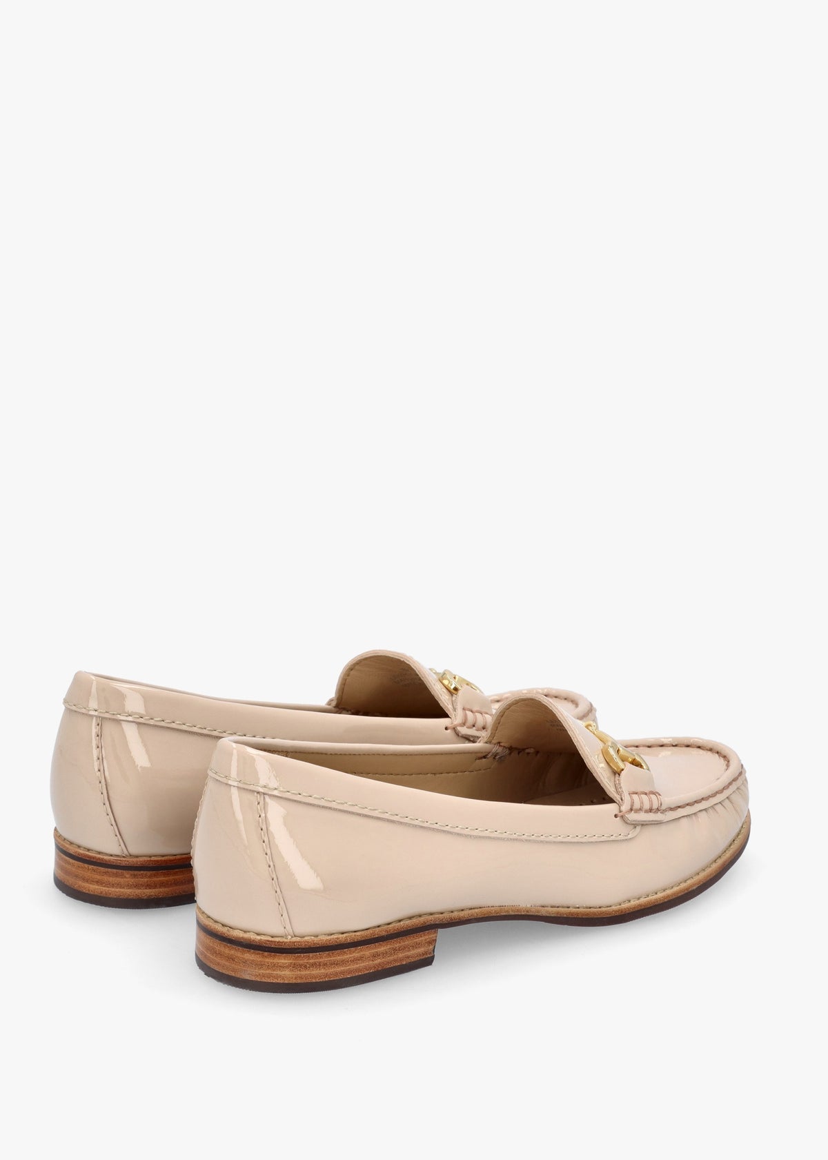 Galtro Nude Patent Leather Snaffle Loafers