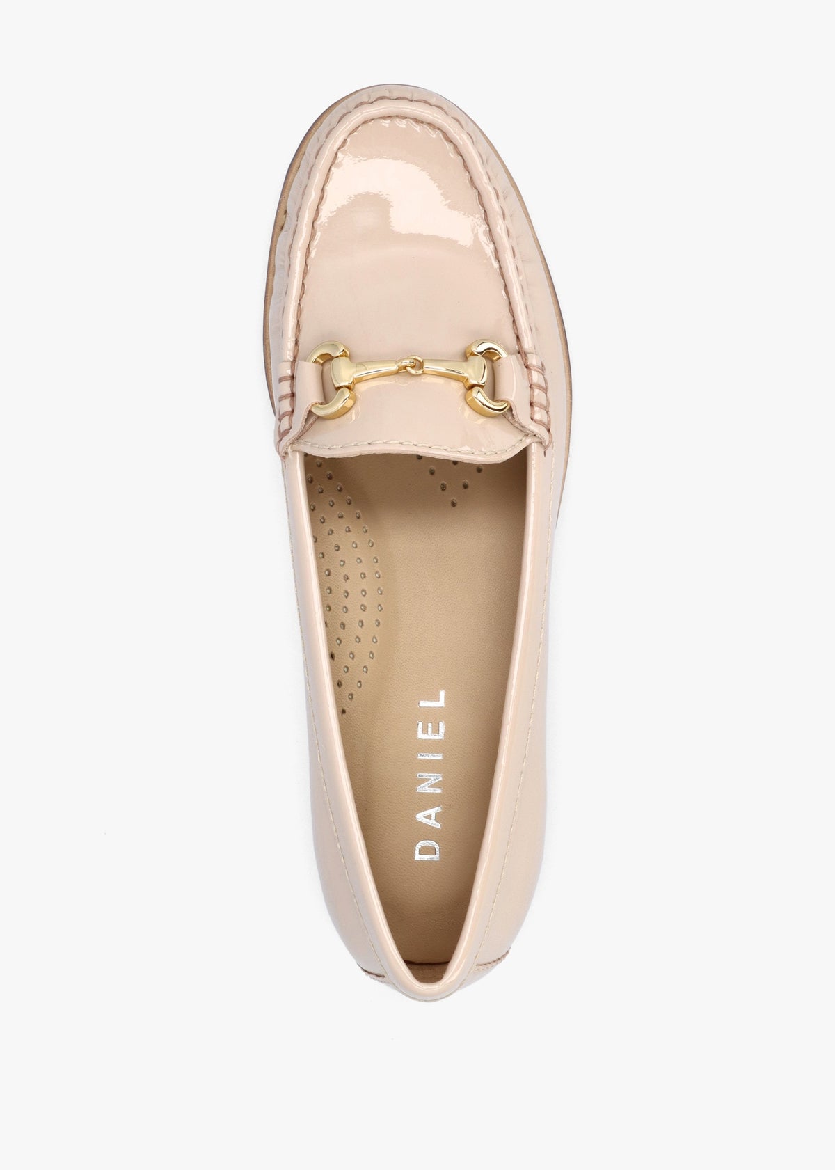 Galtro Nude Patent Leather Snaffle Loafers