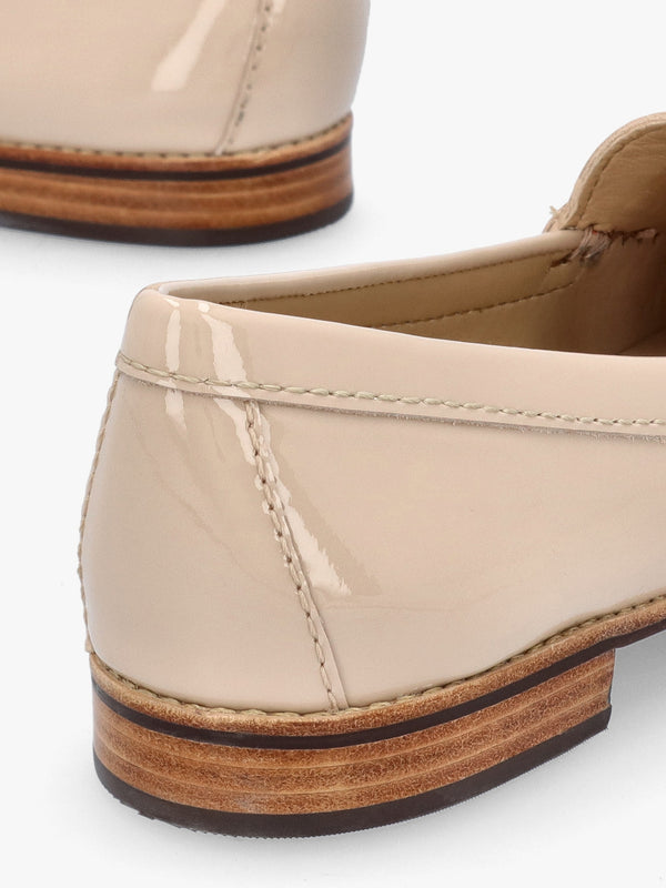 Galtro Nude Patent Leather Snaffle Loafers