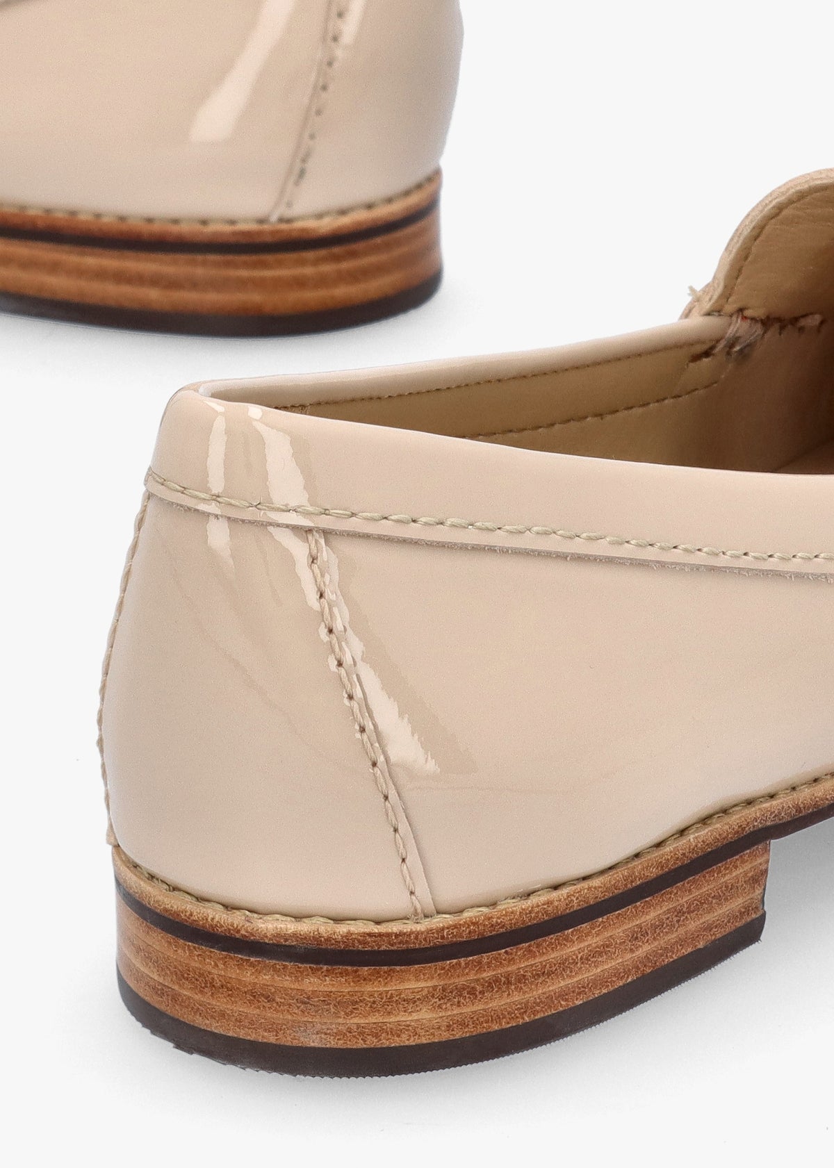 Galtro Nude Patent Leather Snaffle Loafers