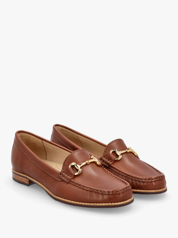 Galtro Tan Smooth Leather Snaffle Loafers