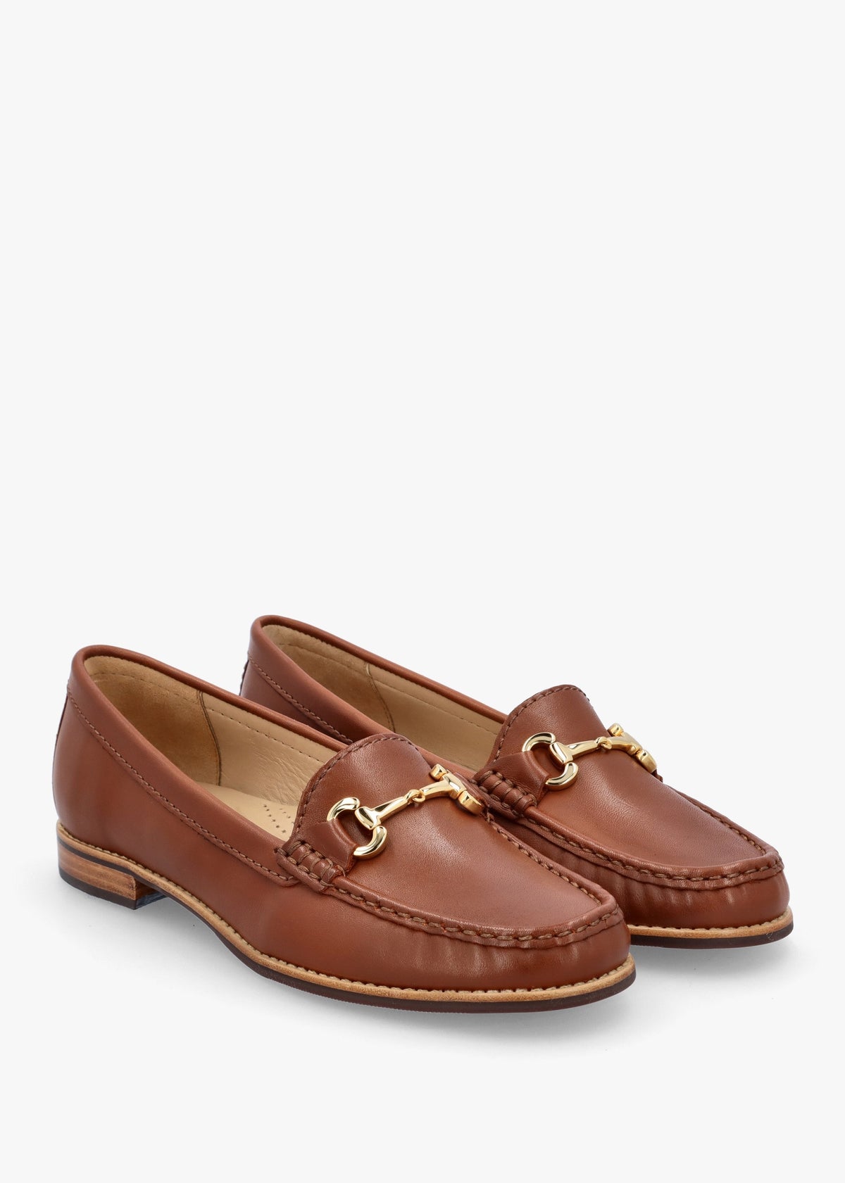 Galtro Tan Smooth Leather Snaffle Loafers
