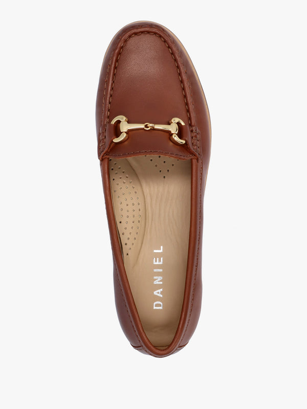 Galtro Tan Smooth Leather Snaffle Loafers