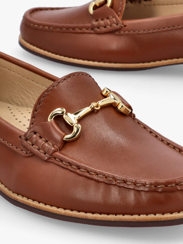 Galtro Tan Smooth Leather Snaffle Loafers