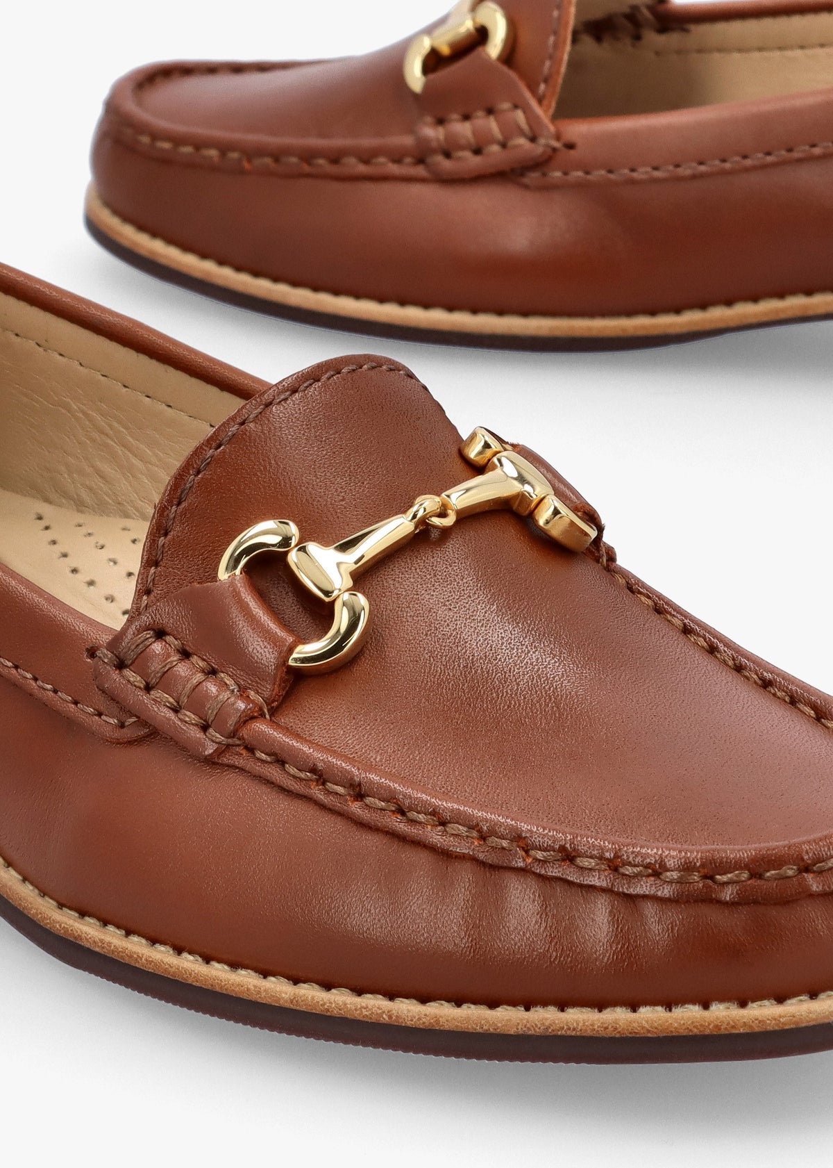 Galtro Tan Smooth Leather Snaffle Loafers