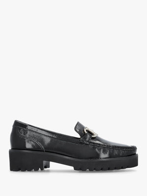 Garrera Black Patent Leather Chunky Loafers
