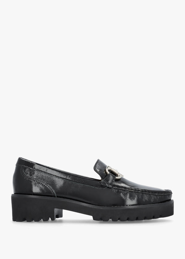 Garrera Black Patent Leather Chunky Loafers