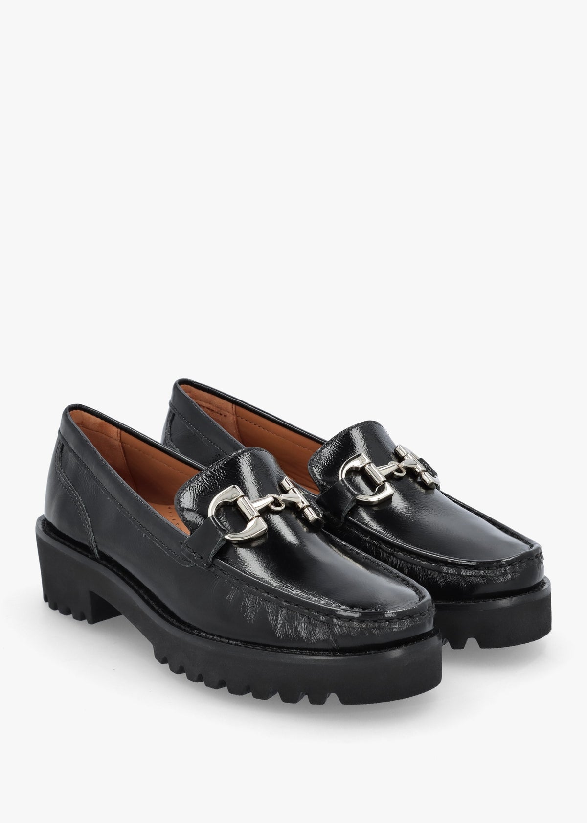 Garrera Black Patent Leather Chunky Loafers