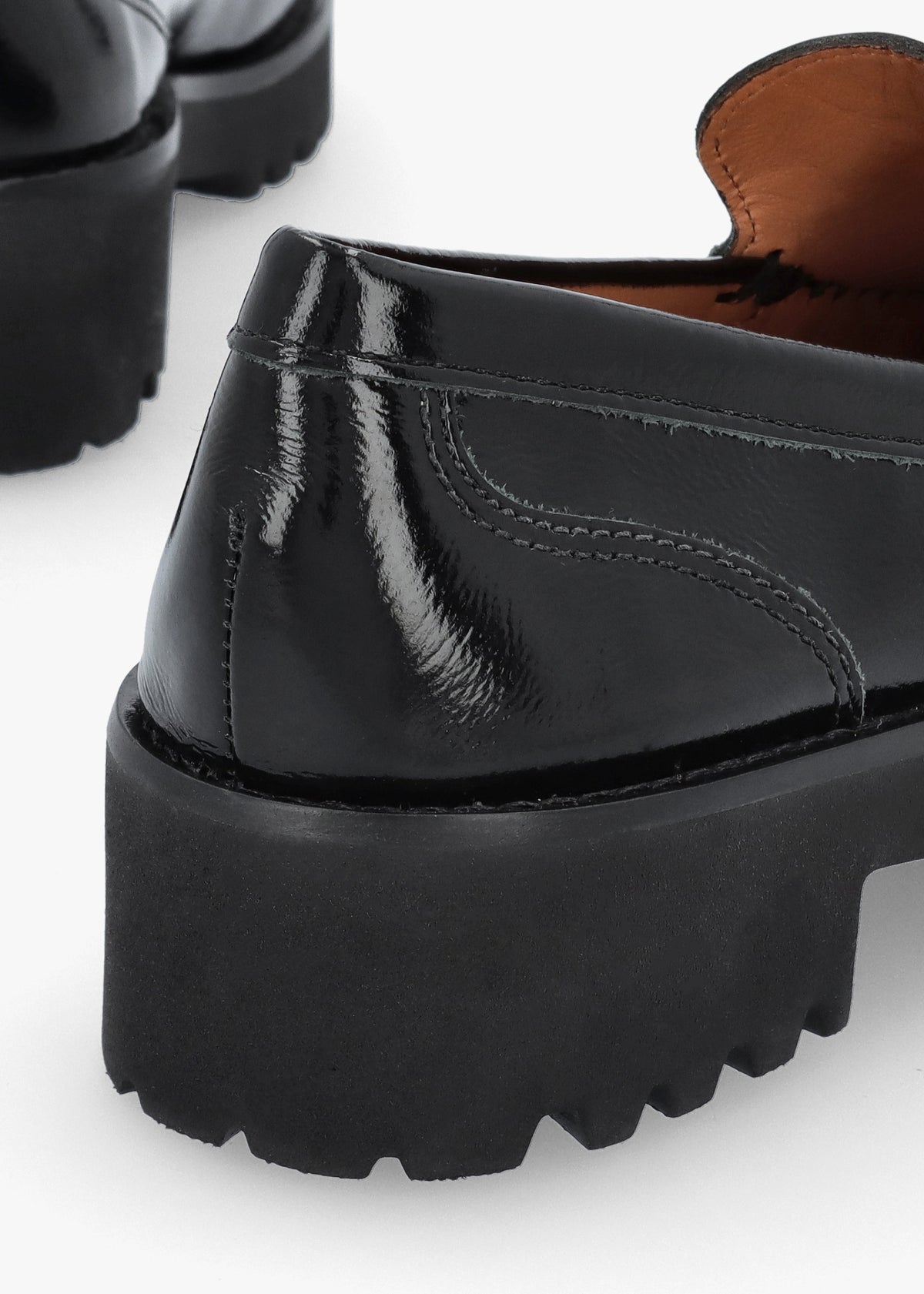 Garrera Black Patent Leather Chunky Loafers