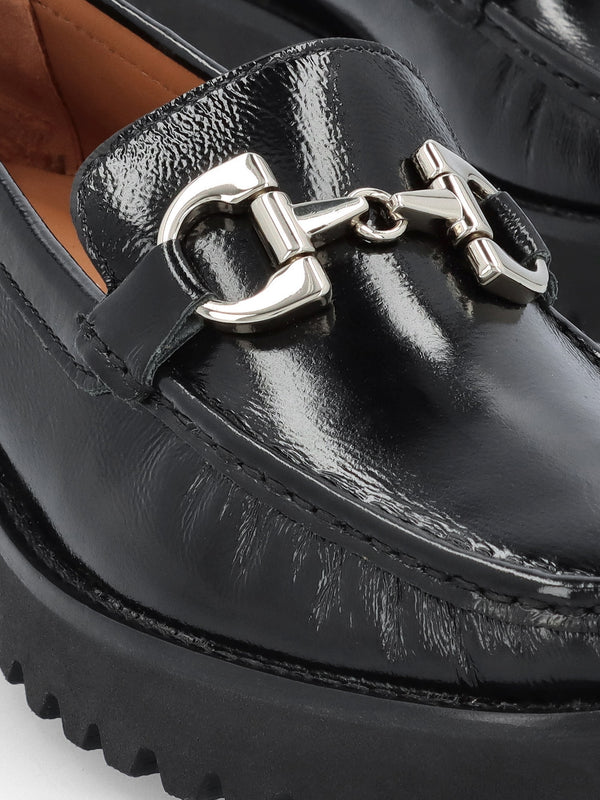 Garrera Black Patent Leather Chunky Loafers
